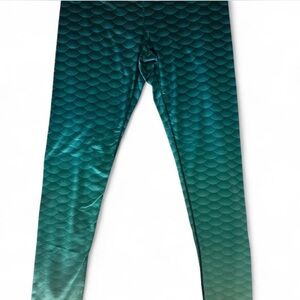 Women’s Teal Scale-Print Leggings
